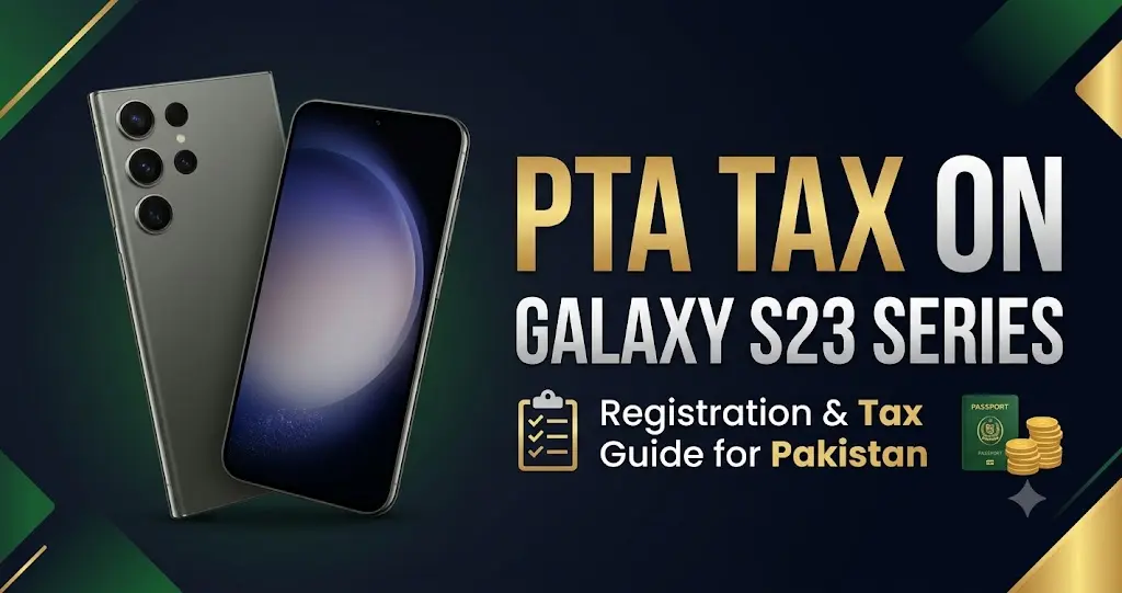 Samsung Galaxy S23 series PTA tax in Pakistan 2026 registration guide